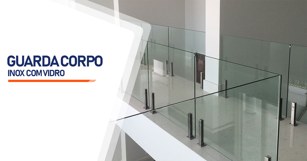 Guarda Corpo de Inox com Vidro  Londrina